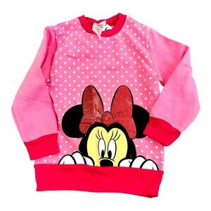 0440 NWT Disney Minnie Mouse Pink and Red Kids Sweatshirt